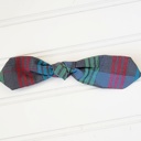  Hair Bow Clip - Blue, Green, and Red Plaid