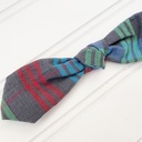  Hair Bow Clip - Blue, Green, and Red Plaid