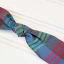  Hair Bow Clip - Blue, Green, and Red Plaid