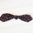  Hair Bow Clip - Cherries on Black