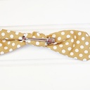 Hair Bow Clip - Dots on Brown