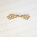  Hair Bow Clip - Dots on Brown