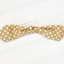  Hair Bow Clip - Dots on Brown
