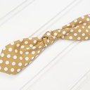  Hair Bow Clip - Dots on Brown