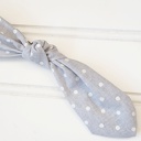  Hair Bow Clip - Dots on Gray