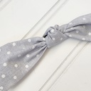  Hair Bow Clip - Dots on Gray