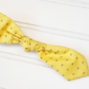 Hair Bow Clip - Gray Hearts on Yellow