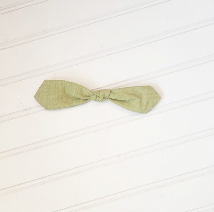 Hair Bow Clip - Green Pattern