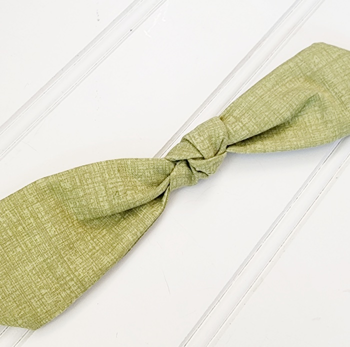 Hair Bow Clip - Green Pattern