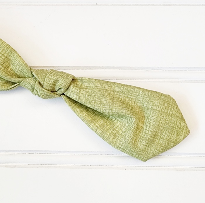 Hair Bow Clip - Green Pattern