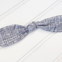  Hair Bow Clip - Navy Lines