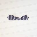  Hair Bow Clip - Navy Stripe