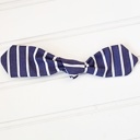  Hair Bow Clip - Navy Stripe