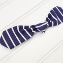  Hair Bow Clip - Navy Stripe