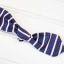  Hair Bow Clip - Navy Stripe