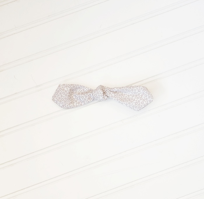 Hair Bow Clip - Purple Floral