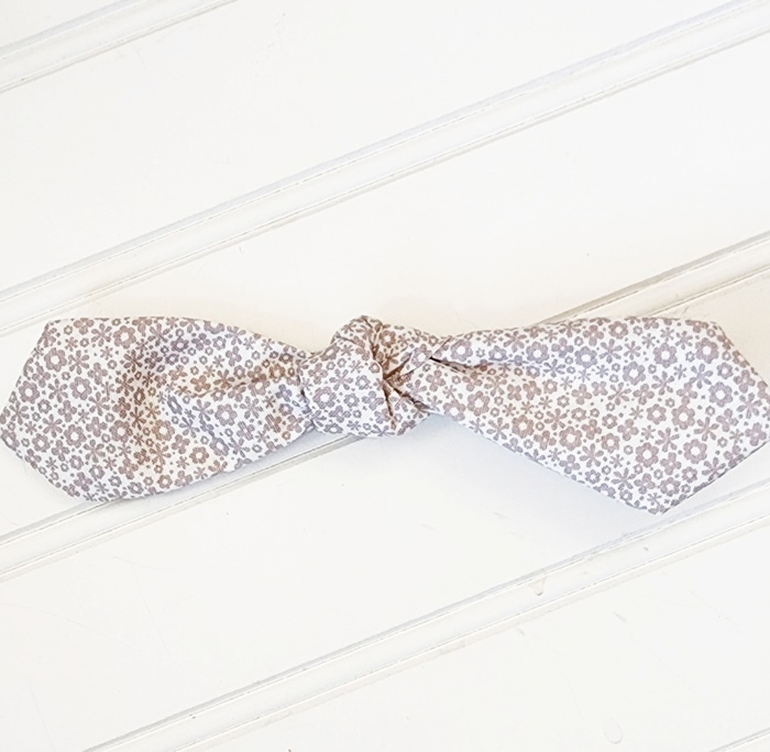 Hair Bow Clip - Purple Floral