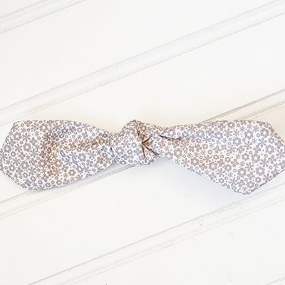 Hair Bow Clip - Purple Floral