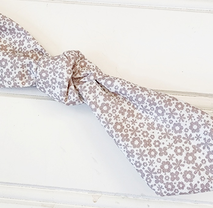 Hair Bow Clip - Purple Floral