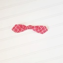  Hair Bow Clip - Red Quarterfoil