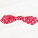  Hair Bow Clip - Red Quarterfoil
