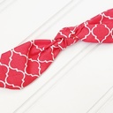  Hair Bow Clip - Red Quarterfoil