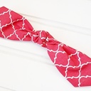  Hair Bow Clip - Red Quarterfoil