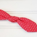  Hair Bow Clip - Dots on Red