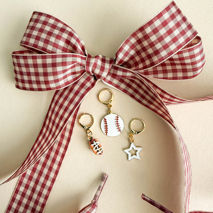 Game Day Baseball Shoe Lace Charm Set