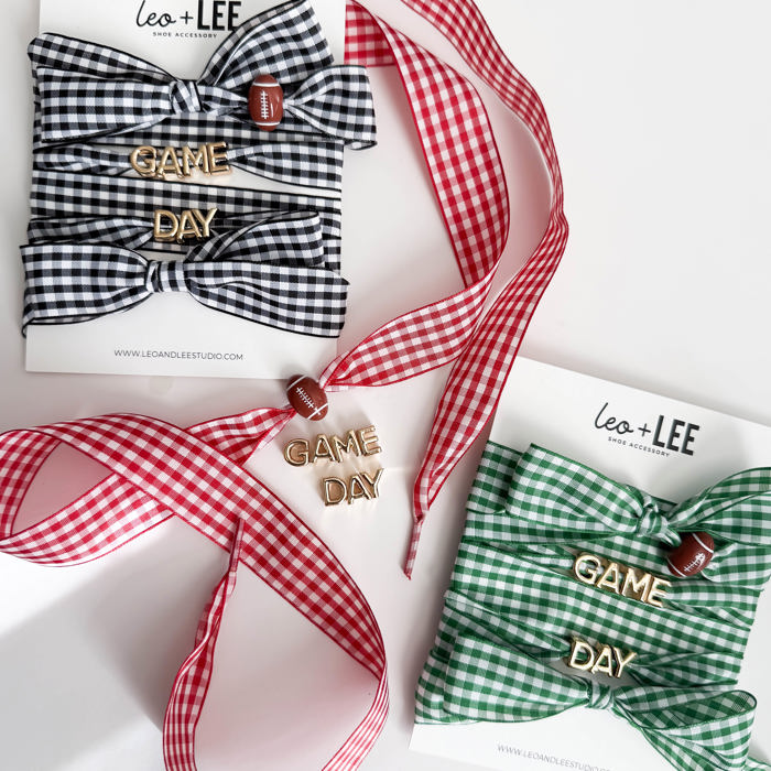 Game Day Gingham Sneaker Lace Charm Set – Gameday