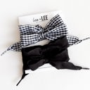   Shoe Lace Set – Black & Gingham  Duo Set