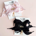   “Boo” Halloween Sneaker Charm Lace Set – Ghost & Bow Details