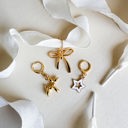  Gold Sneaker Charm Set – Bow, Star & Balloon Dog + Shoe  Lace Accessories