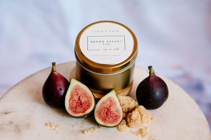 Handmade Luxury Soy Candle | Brown Sugar and Fig  Scent 4 oz 