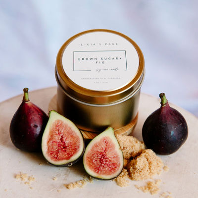 Handmade Luxury Soy Candle | Brown Sugar and Fig  Scent 4 oz 