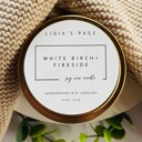  Luxury Soy Candle | White Birch and Fireside Scent  4 oz