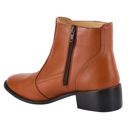 Size 10.5 Brown Natty Leather Ankle Length women Boots