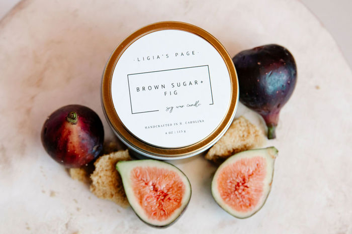 Handmade Luxury Soy Candle | Brown Sugar and Fig  Scent 4 oz 