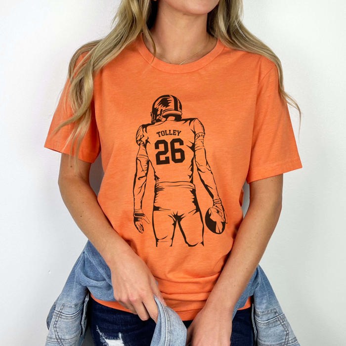 Personalized Football Player Tee with Name and Number