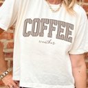 2X Ivory Coffee Weather Stripe Boxy Comfort Colors Tee