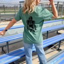  Custom Football Player Comfort Colors Tee Front and Back