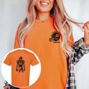 XL Burnt Orange Custom Football Player Comfort Colors Tee Front and Back