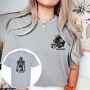 XL Grey Custom Football Player Comfort Colors Tee Front and Back