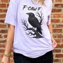 Medium Ivory F-Caw-F Halloween Comfort Colors Graphic Tee