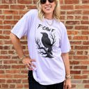 Small Ivory F-Caw-F Halloween Comfort Colors Graphic Tee