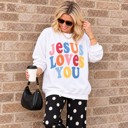  Jesus Loves You Crewneck Christian Sweatshirt