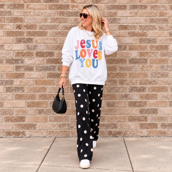 Jesus Loves You Crewneck Christian Sweatshirt