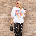  Jesus Loves You Crewneck Christian Sweatshirt
