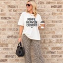 Small Ivory Make Heaven Crowded Comfort Colors Christian Graphic Tee