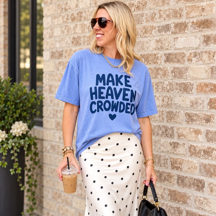 Make Heaven Crowded Comfort Colors Christian Graphic Tee